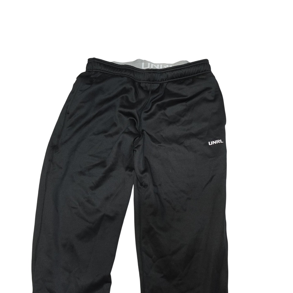 UNRL Performance Sweatpants Mens XL Black Fleece Elastic Waist Zip Pocket